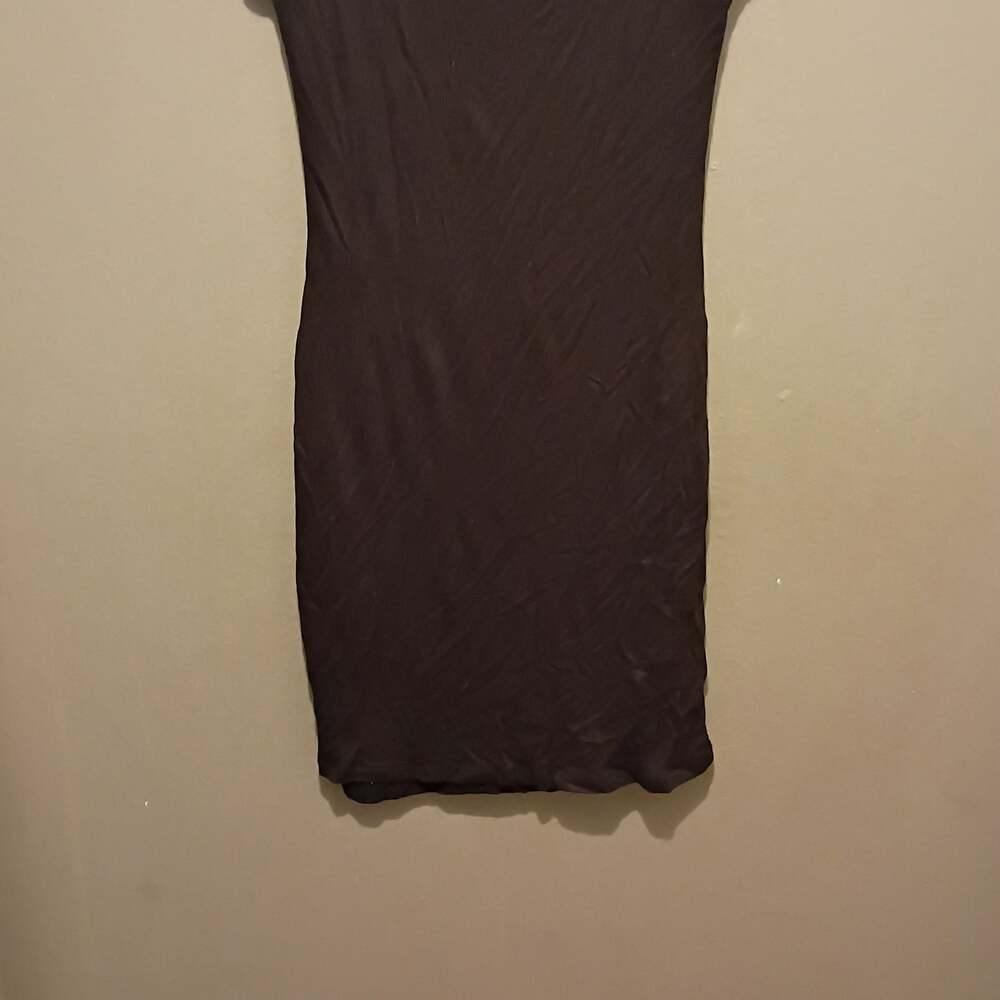 Lulus Black Scoop Neck Cap Sleeve Bodycon Mini Dress